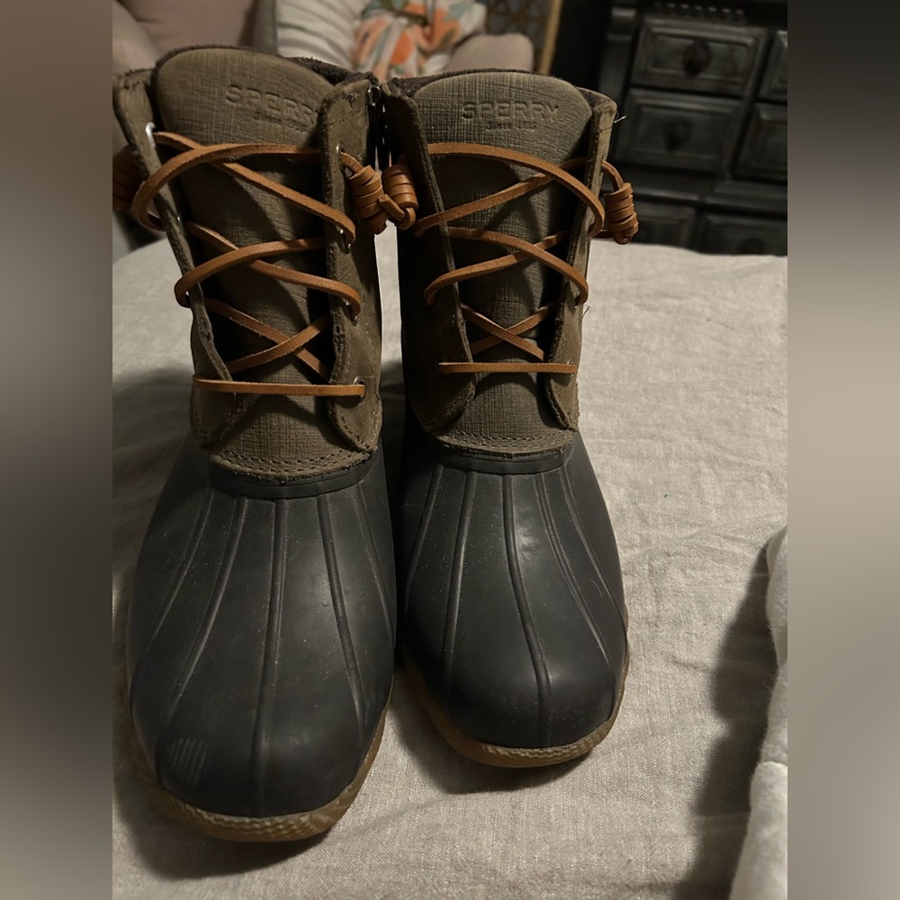 Sperry Duck Boots dark green